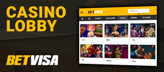 Casino Lobby at BetVisa - what a player from Bangladesh needs to know