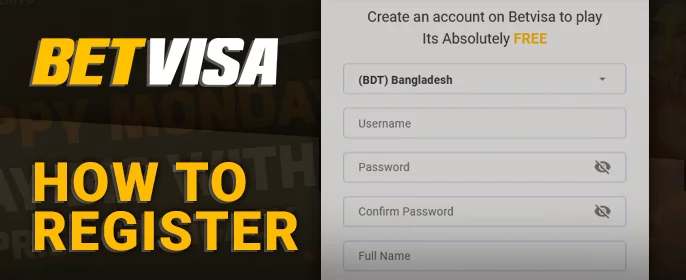 The registration process at BetVisa - how to create a new account
