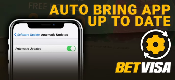 How to enable auto update BetVisa online casino app on a mobile device