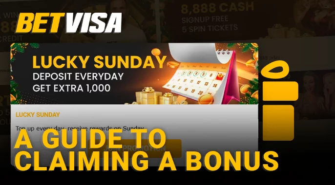 Instructions for activating bonus offers on the BetVisa website