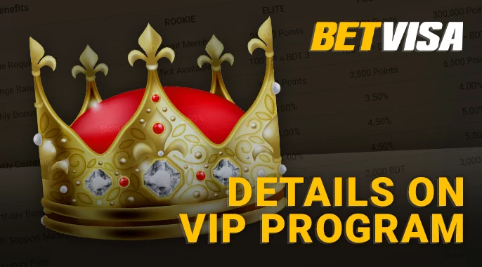 Detailed information about BetVisa's VIP program - what a BD player should know