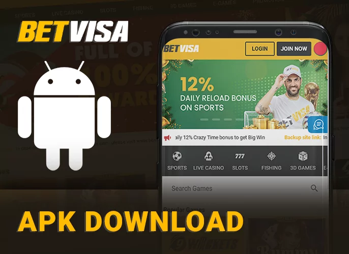 Cara mengunduh aplikasi seluler kasino online BetVisa di ponsel android