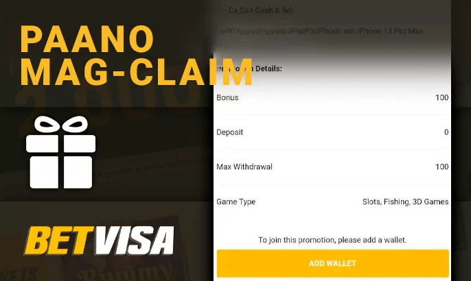 Paano i-activate ang bonus sa BetVisa online casino - hakbang-hakbang na mga tagubilin