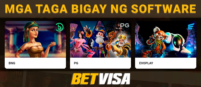 Listahan ng mga software provider sa BetVisa casino site - Booongo, Habanero at iba pa