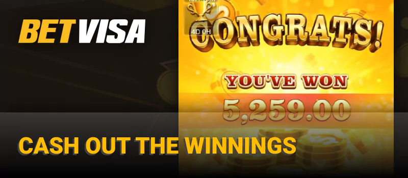 Cash out Betvisa winnings